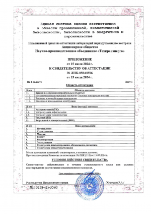 Свидетельство аттестации ЛНК 15.07.2027 2